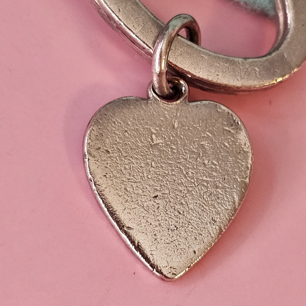 💖 Tiffany & Co. Sterling Silver 925 Heart Key Ring & Vintage Heart Charm 💖 - Picture 4 of 13